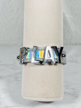 BCBG Holographic 'PLAY' Letter Bracelet